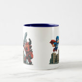 Superheld Skyblade Showdown Tweekleurige Koffiemok (Center)