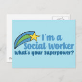 Superheld Social Worker Briefkaart (Voorkant / Achterkant)