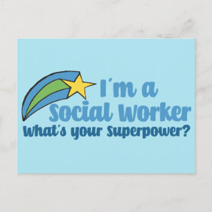 Superheld Social Worker Briefkaart