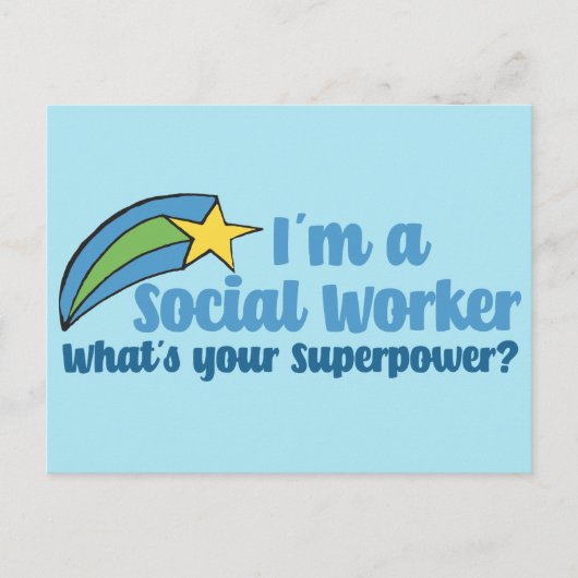 Superheld Social Worker Briefkaart (Voorkant)