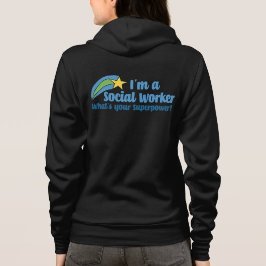 Superheld Social Worker Hoodie (Achterkant)