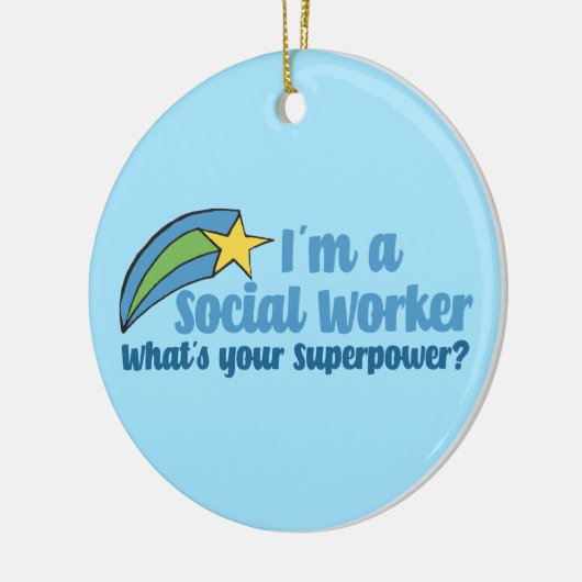 Superheld Social Worker Keramisch Ornament (Links)