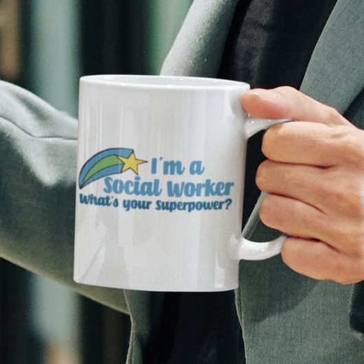 Superheld Social Worker Koffiemok