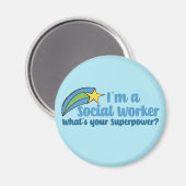 Superheld Social Worker Magneet (Voorkant / Achterkant)