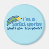 Superheld Social Worker Magneet (Voorkant)