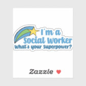 Superheld Social Worker Sticker (Vel)