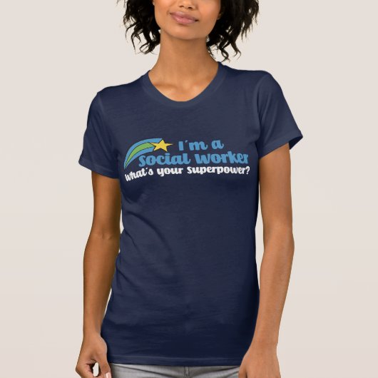 Superheld Social Worker T-shirt (Voorkant)