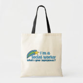 Superheld Social Worker Tote Bag (Voorkant)