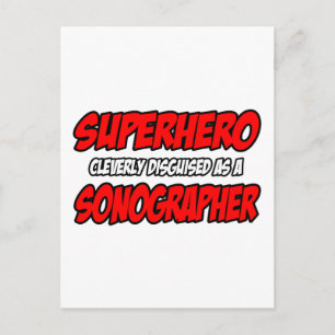 Superheld.. Sonographer Briefkaart