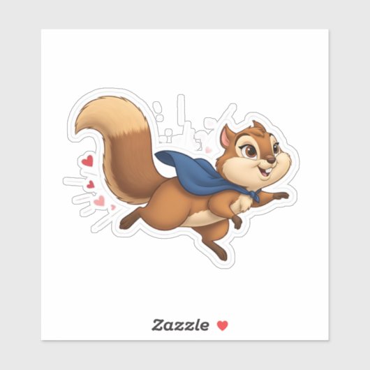 Superheld Squirrel - "Go Nuts for Justice! Sticker (Vel)