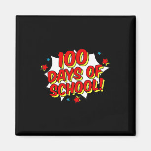 Superheld Stijl Gelukkige 100ste 100 Dagen van Sch Magneet