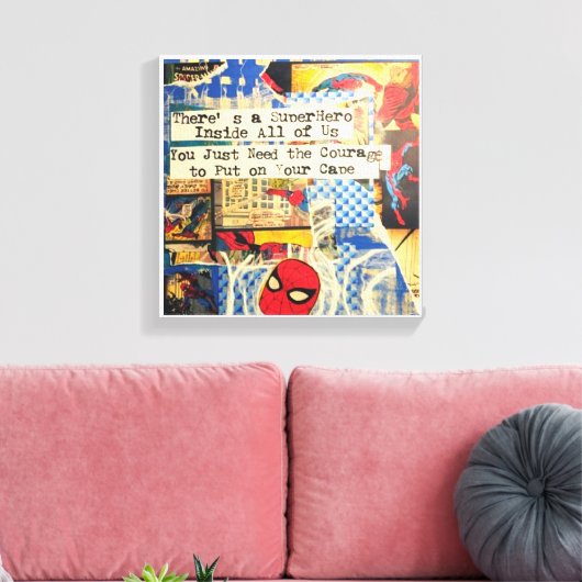 Superheld Stretched Canvas Print (Insitu (Woonkamer))