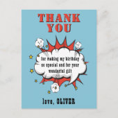 Superheld strip spraakwolk verjaardag dank je wel briefkaart (Voorkant)