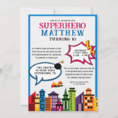 Superheld stripboek jongens verjaardag kaart (Voorkant)