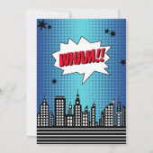 Superheld stripboek Verjaardag elke leeftijd Bedankkaart (Achterkant)