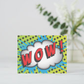 Superheld stripfeestje feest Bedankt! Bedankkaart (Staand voorkant)