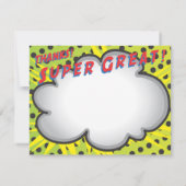 Superheld stripfeestje feest Bedankt! Bedankkaart (Achterkant)