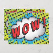 Superheld stripfeestje feest Bedankt! Bedankkaart (Voorkant / Achterkant)