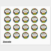 Superheld Strips Retro Spreekwolk Ronde Sticker (Vel)