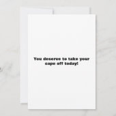 Superheld stripverhaal over verjaardag kaart (Achterkant)