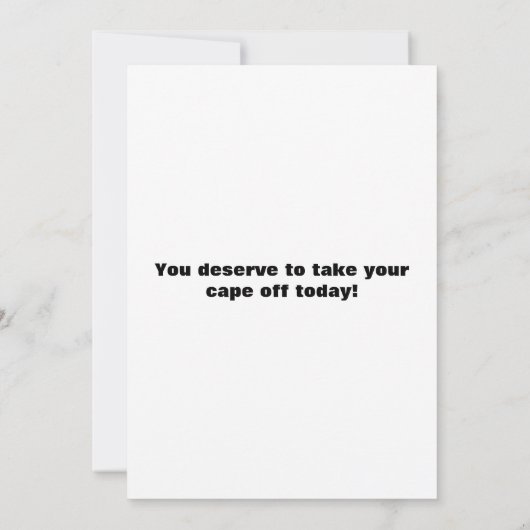 Superheld stripverhaal over verjaardag kaart (Achterkant)