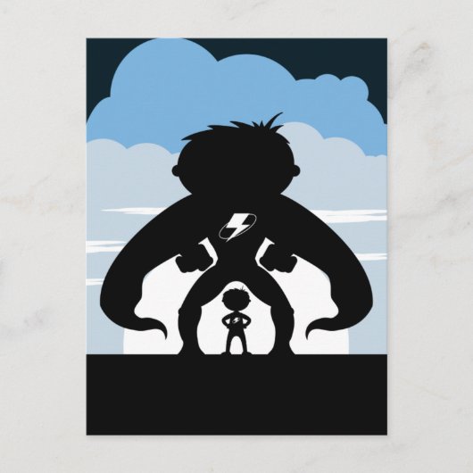 Superheld & Super Villain Briefkaart (Voorkant)