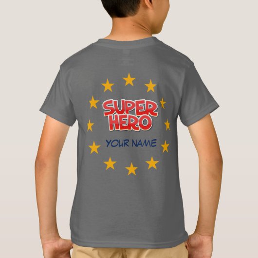 superheld t-shirt (Achterkant)