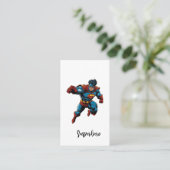 Superheld T-shirt Visitekaartje (Staand voorkant)