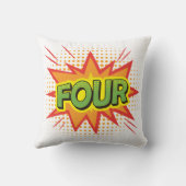 Superheld Tekst Kinder 4e Verjaardag weinig zon Kussen (Achterkant)