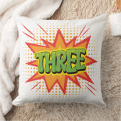 Superheld Thema Drie jaar oude kinder Happy Birthd Kussen (Deken)