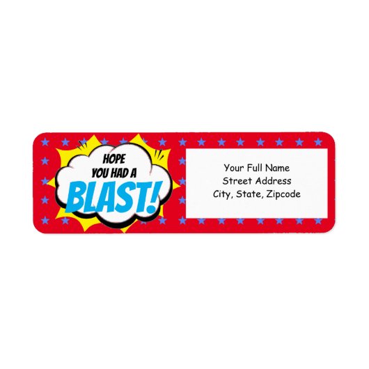 Superheld-thema Etiket (Voorkant)