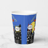 Superheld Theme Birthday Papieren Bekers (Rechts)