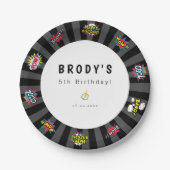 Superheld Theme Birthday Papieren Bordje (Voorkant)
