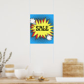 Superheld Theme Sale Sign, Poster Verkoop, Retro (Keuken)