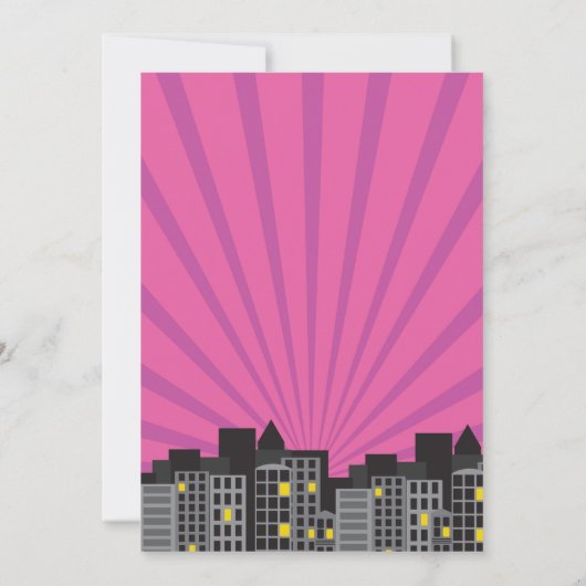 Superheld Uitnodiging Gedeelde Gezamenlijke Partij (Achterkant)