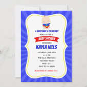 Superheld-uitnodigingen - Jongen Birthday / Baby s Kaart (Voorkant)