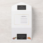 Superheld Ultimate Girl Birthday All In One Uitnodiging (Buitenkant)