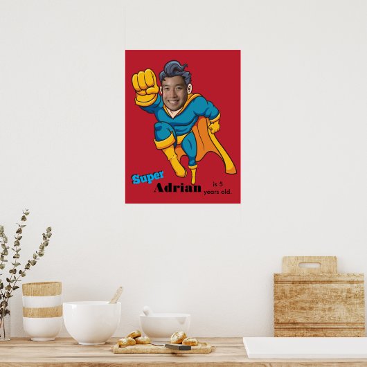 Superheld Unieke speciale kinderen Poster (Keuken)