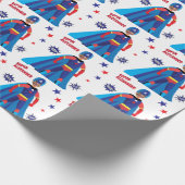 Superheld USA Prachtige jongen Fab Verjaardag Gewe Cadeaupapier (Hoek)