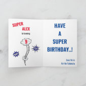 Superheld USA Stunning Boy Amazing Fab Birthday  Kaart (Binnen)