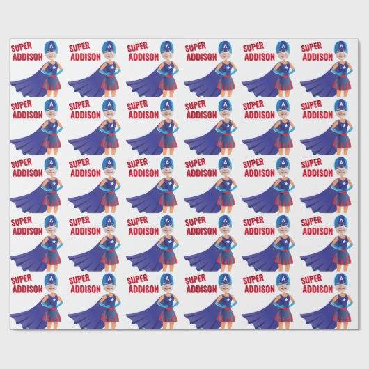 Superheld USA Stunning Girl Amathday Cadeaupapier (Vlak)