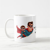 Superheld vader gepersonaliseerd koffiemok (Links)