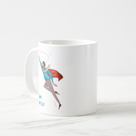 Superheld vaders dag koffiemok (Voorkant links)