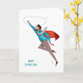 Superheld vaders daggroet kaart (Gele Bloem)