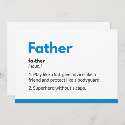 Superheld vaders dagkaarten Superdad Bedankkaart (Voorkant / Achterkant)