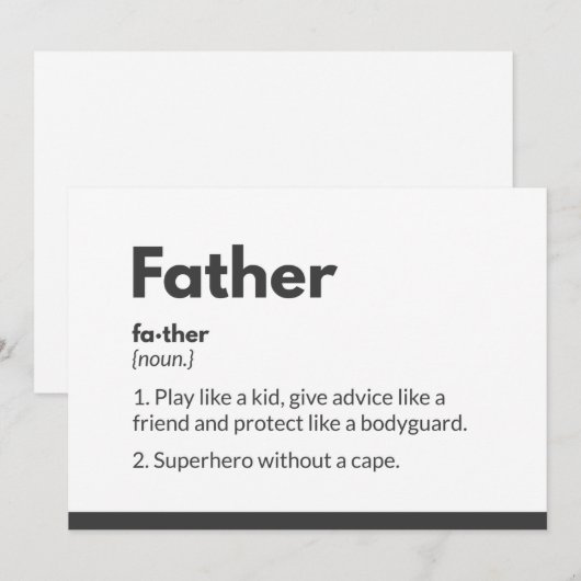 Superheld vaders dagkaarten Superdad Bedankkaart (Voorkant / Achterkant)