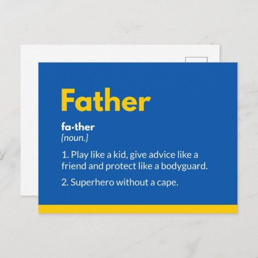 Superheld vaders dagkaarten Superdad Briefkaart (Voorkant / Achterkant)