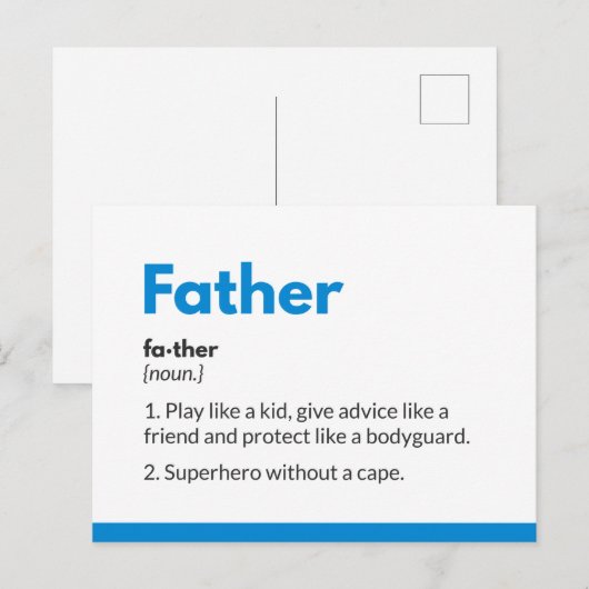 Superheld vaders dagkaarten Superdad Briefkaart (Voorkant / Achterkant)
