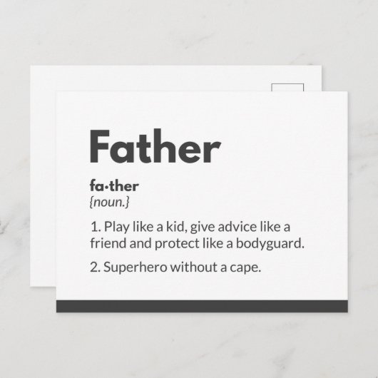 Superheld vaders dagkaarten Superdad Briefkaart (Voorkant / Achterkant)
