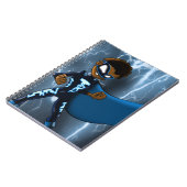 Superheld van Afrikaanse Amerikaanse Jongen Notitieboek (Linkerzijde)